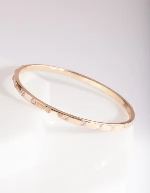 Gold Diamante Classic Bangle