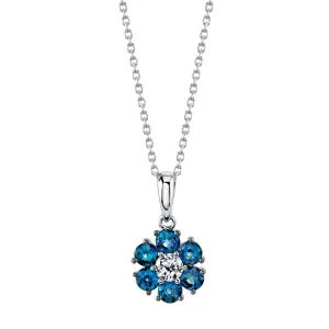 Graceful Floret - 18K White Gold Natural Alexandrite Pendant