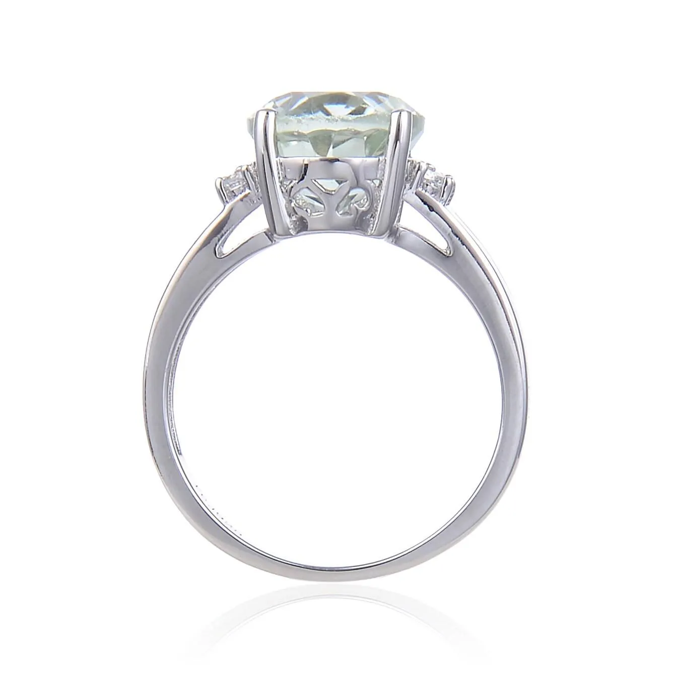 Green Amethyst Oval Ring