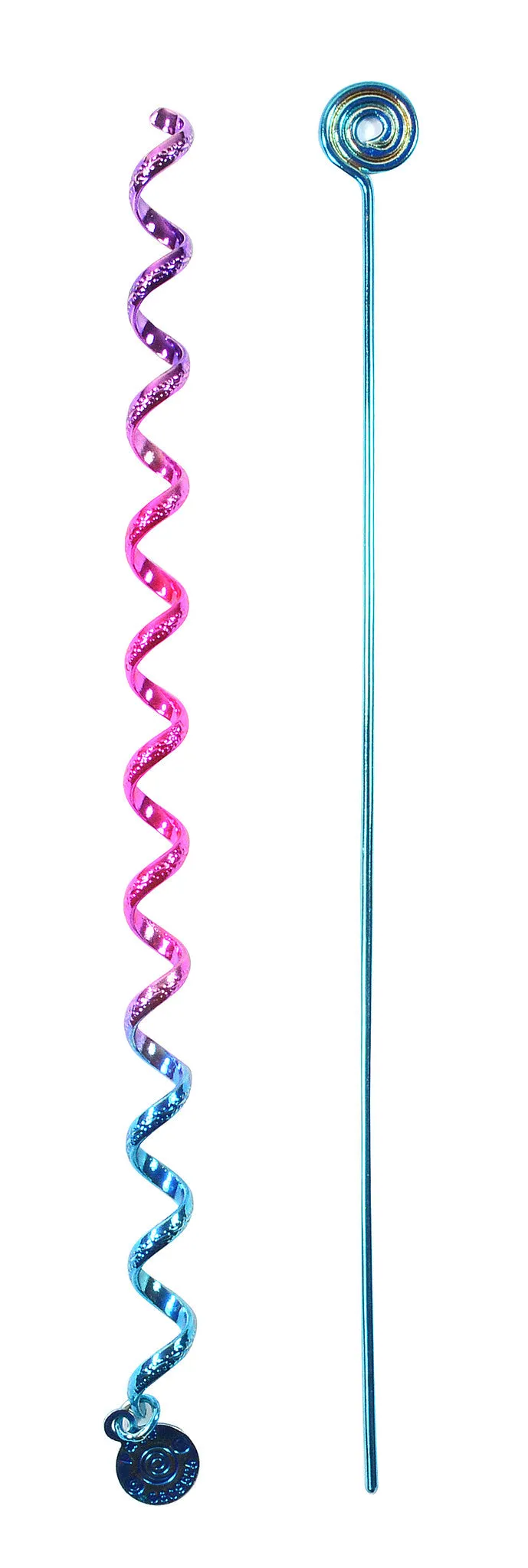Hair Twister Blue Rainbow - 6 " Mini Hair Wrap