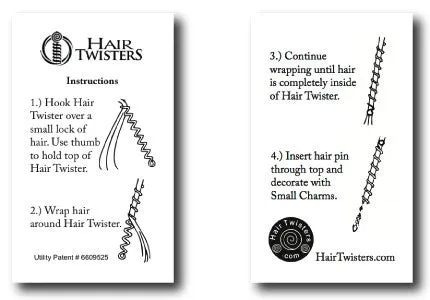 Hair Twister Blue Rainbow - 6 " Mini Hair Wrap