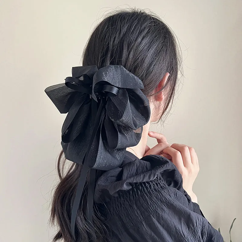 Hairpin chiffon bow grabber hair accessories for women