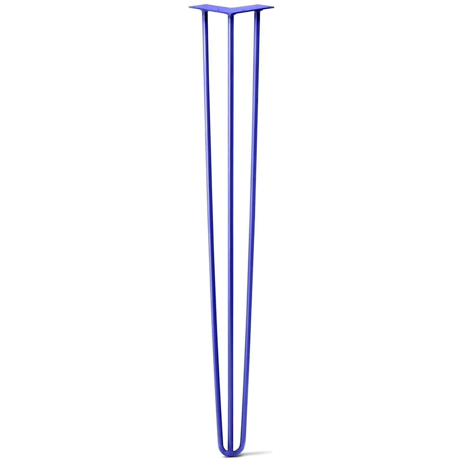 Hairpin Leg (Sold Separately), 3-Rod Design - Blue Powder Coated Finish