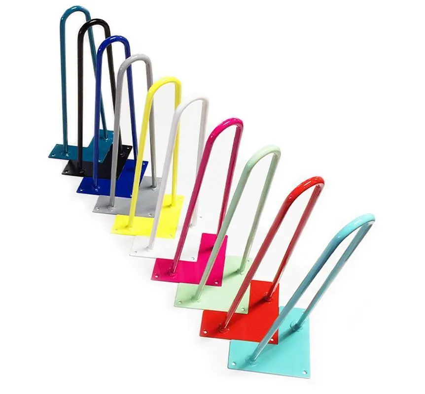 Hairpin Leg (Sold Separately), 3-Rod Design - Blue Powder Coated Finish