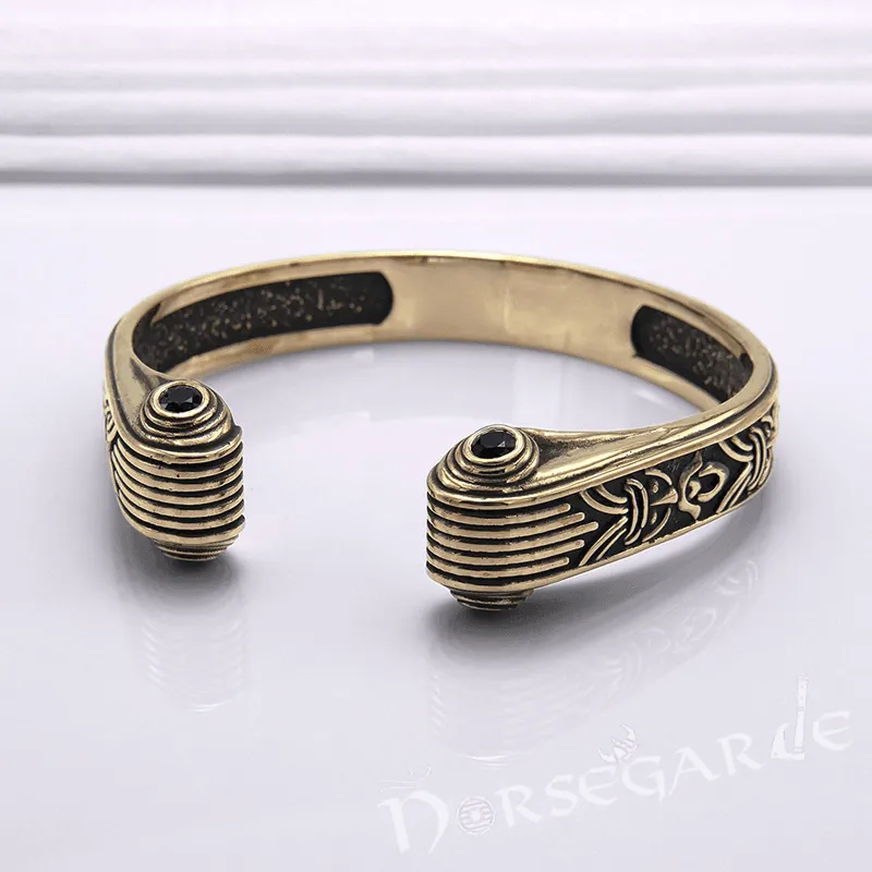 Handcrafted Valhalla Warrior Torc Bracelet - Bronze