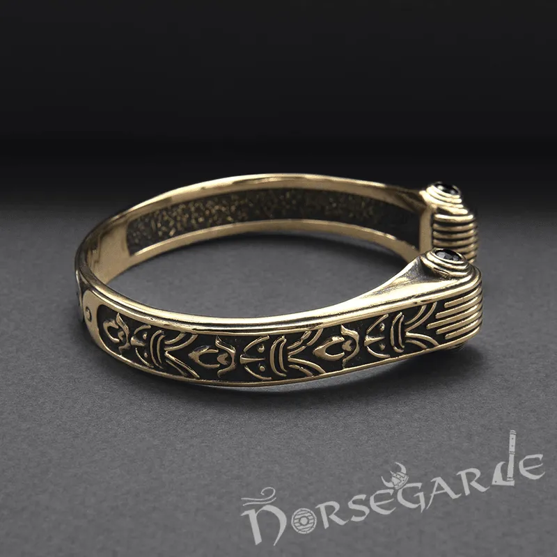Handcrafted Valhalla Warrior Torc Bracelet - Bronze