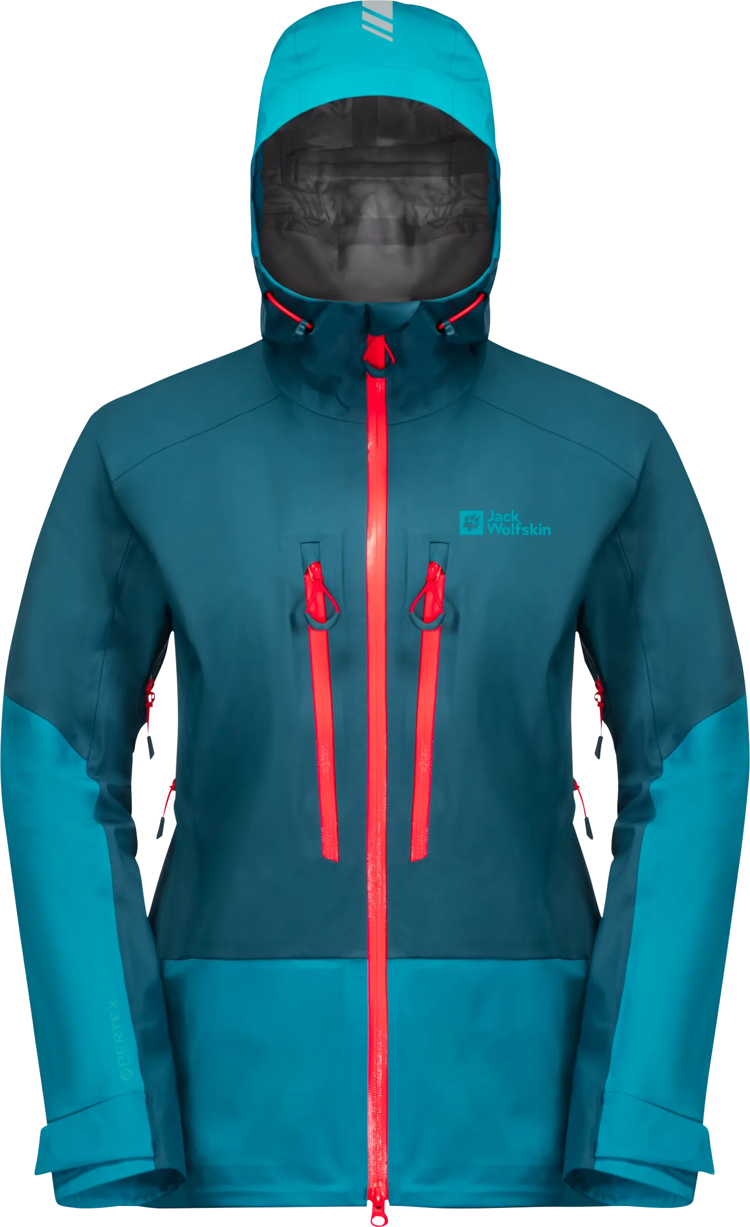 Jack Wolfskin Women&#x27;s Alpspitze 3-Layer Jacket Blue Coral | Buy Jack Wolfskin Women&#x27;s Alpspitze 3-Layer Jacket Blue Coral here | Outnorth