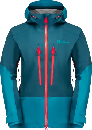 Jack Wolfskin Women&#x27;s Alpspitze 3-Layer Jacket Blue Coral | Buy Jack Wolfskin Women&#x27;s Alpspitze 3-Layer Jacket Blue Coral here | Outnorth