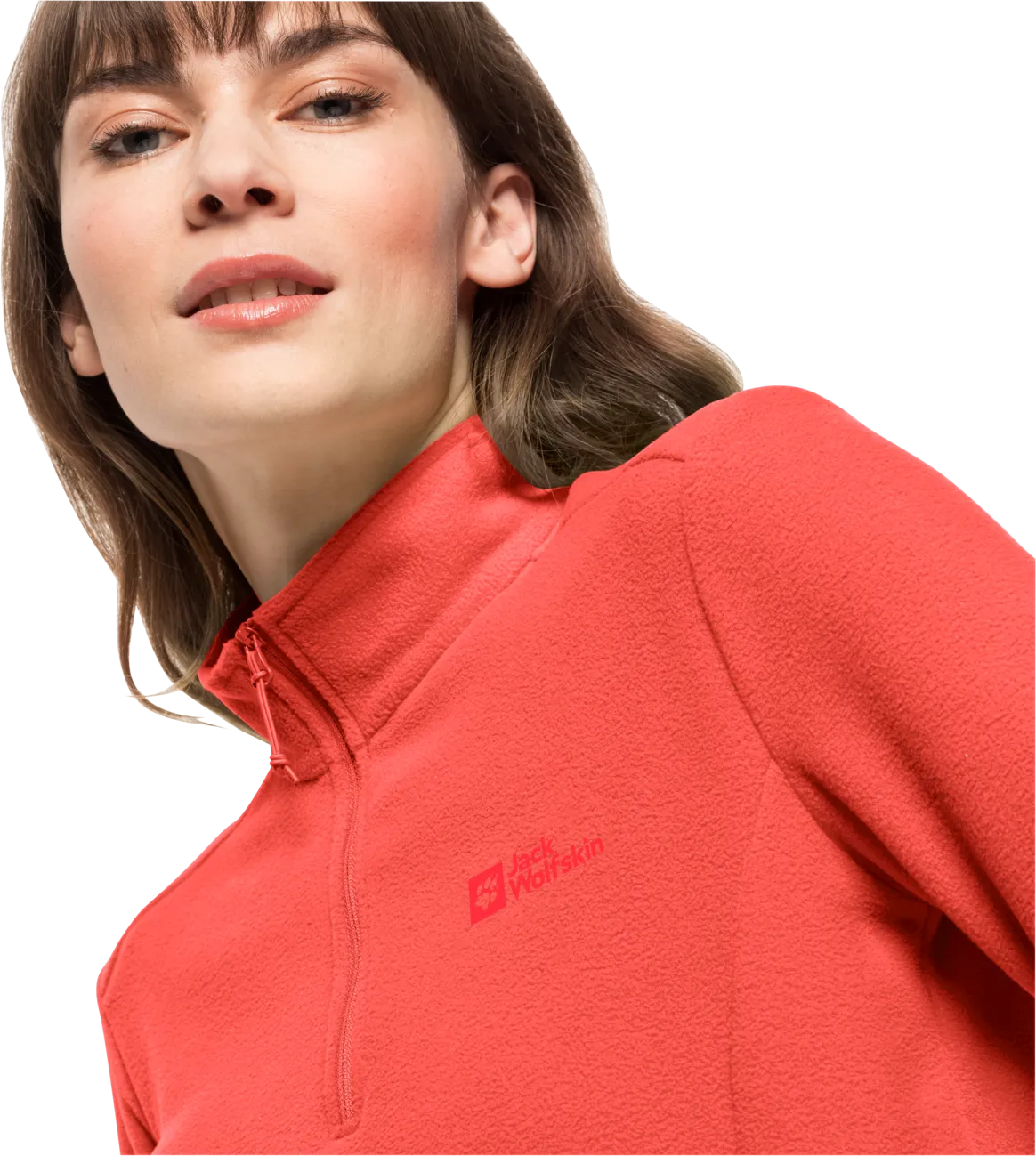 Jack Wolfskin Women&#x27;s Taunus Halfzip Hot Coral | Buy Jack Wolfskin Women&#x27;s Taunus Halfzip Hot Coral here | Outnorth