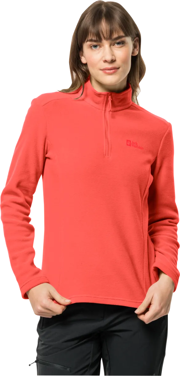 Jack Wolfskin Women&#x27;s Taunus Halfzip Hot Coral | Buy Jack Wolfskin Women&#x27;s Taunus Halfzip Hot Coral here | Outnorth