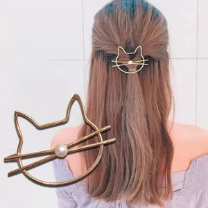 Kawaii Metal Cat Hairpin