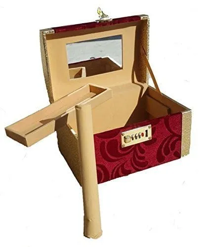 Kuber Industries Wooden Bangle Box, Maroon (KI91439)