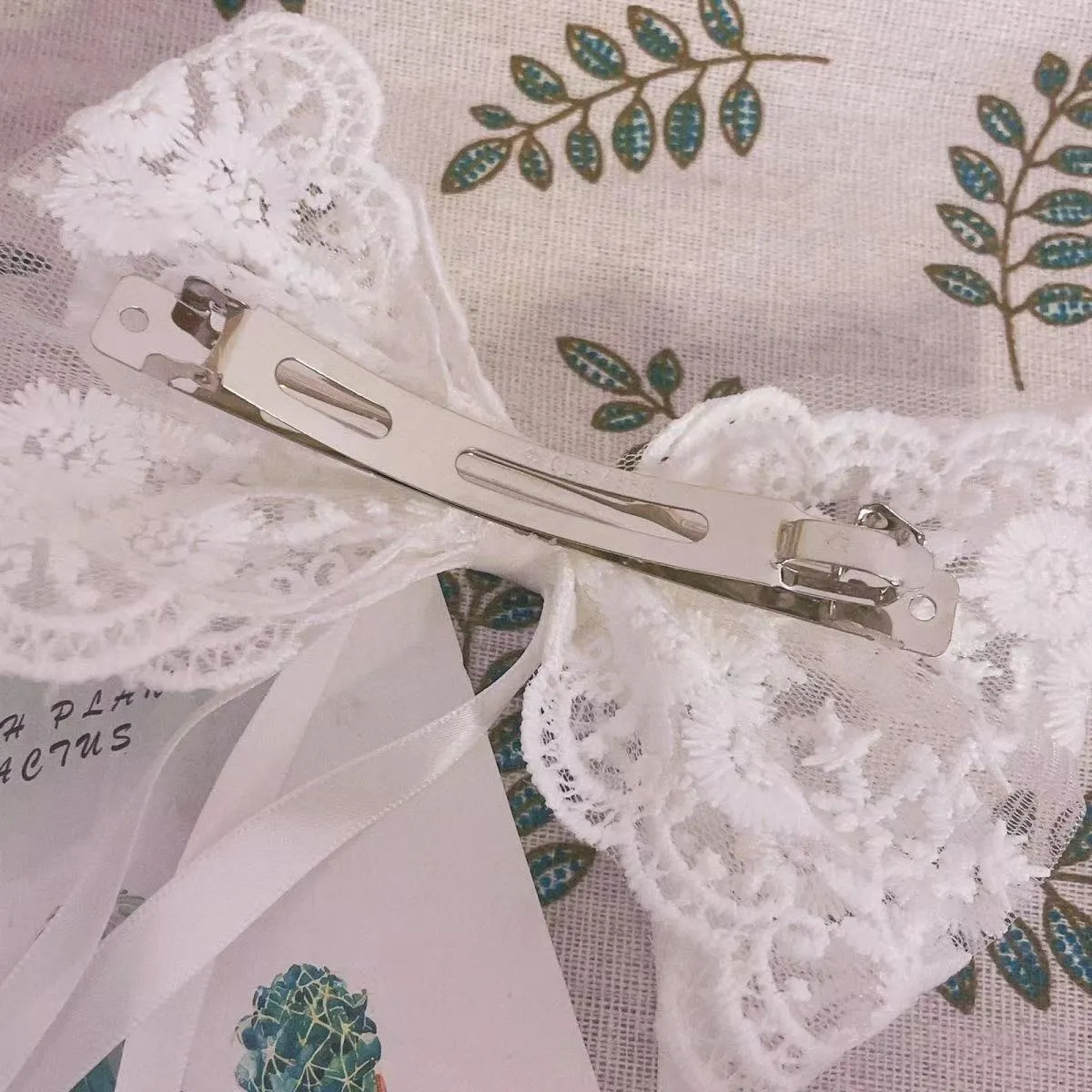 Loli Awakening Lace Bow Hairpin French Fairy Holiday Girl Ribbon Head Rope Hair Accessories