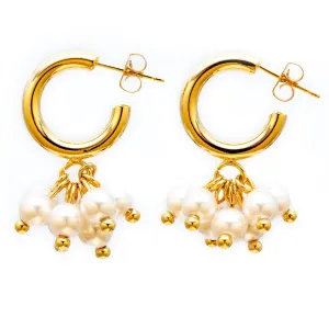 LUV AND BART ELSA PEARL CLUSTER EARRING