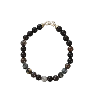 Men’s Vintage Ebony Bead Bracelet