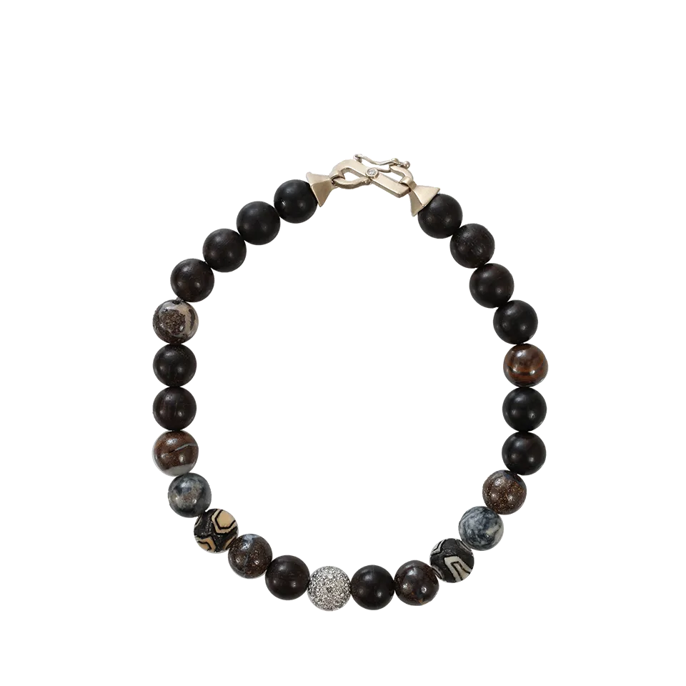 Men’s Vintage Ebony Bead Bracelet