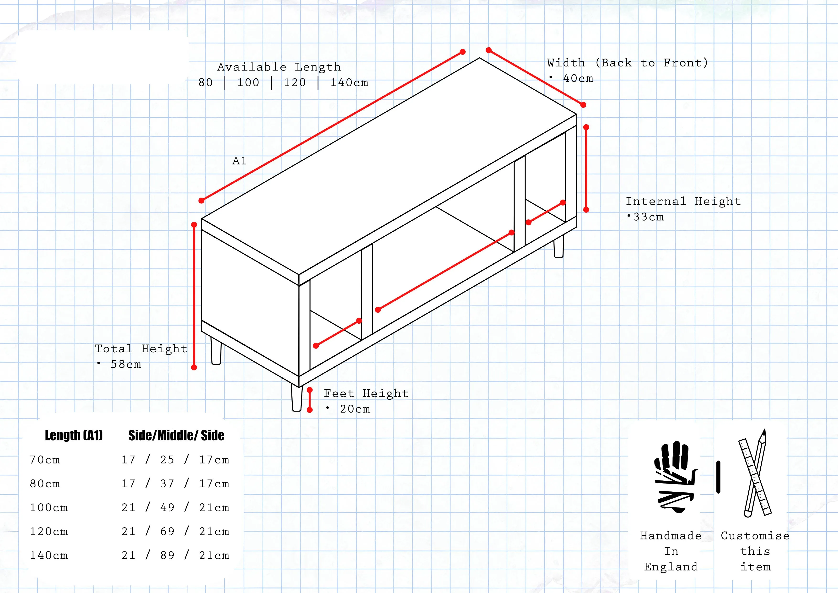 Minimalist Cabinet, Record Player Stand, Entertainment Cabinet, Vinyl Unit - Side Sections