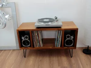 Minimalist Cabinet, Record Player Stand, Entertainment Cabinet, Vinyl Unit - Side Sections
