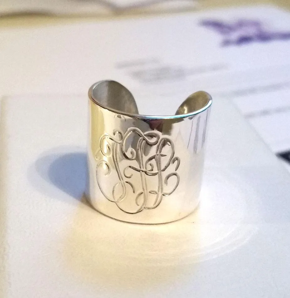 Monogram Cuff Ring