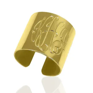 Monogram Cuff Ring