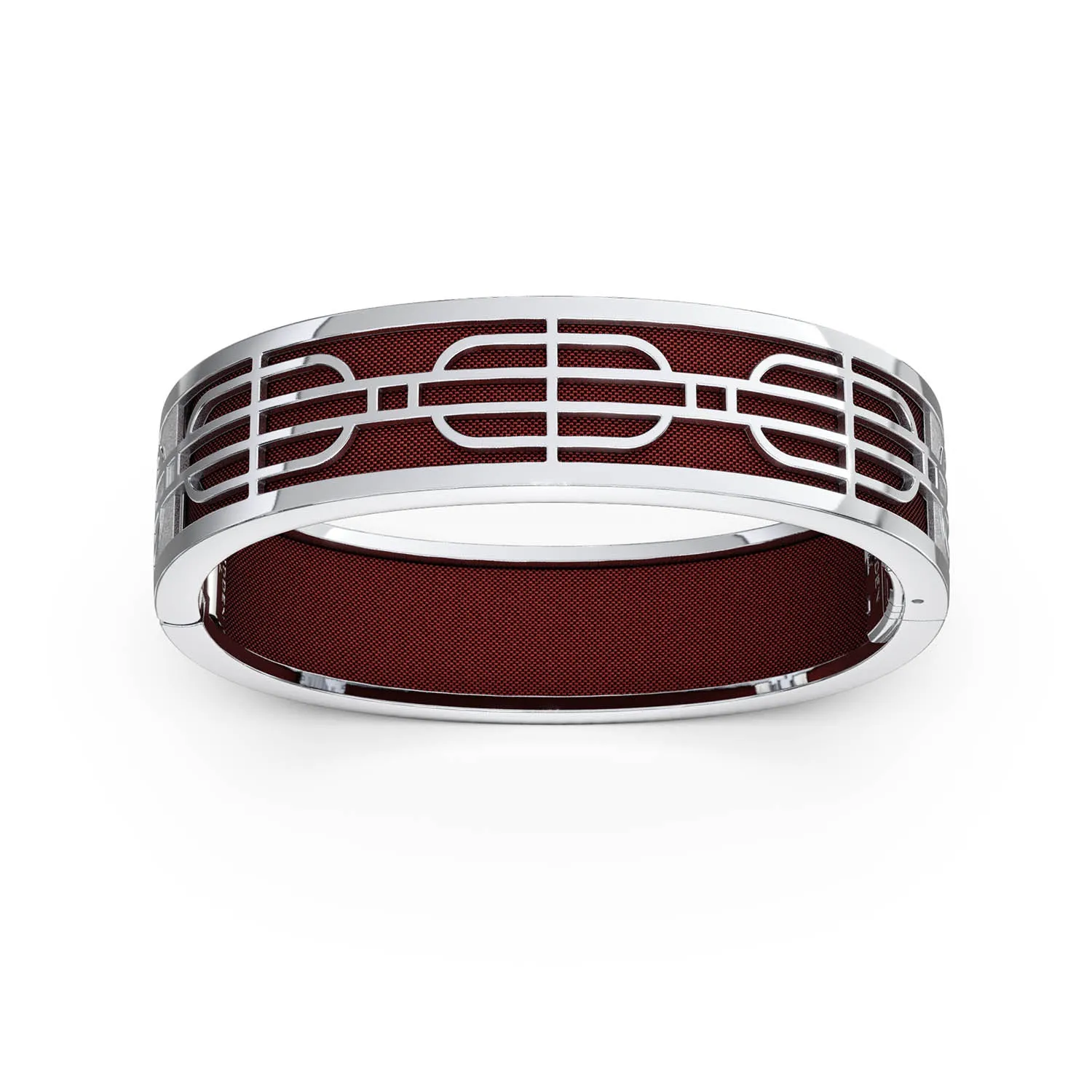 Nanyang Dream Bangle - Mangosteen Red - Sterling Silver