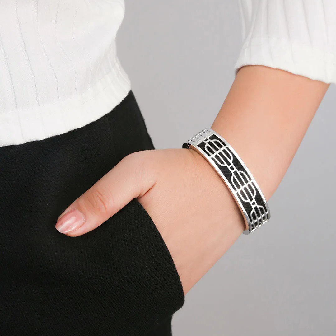 Nanyang Dream Bangle - Mangosteen Red - Sterling Silver