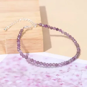 Natural Amethyst Faceted Bracelet