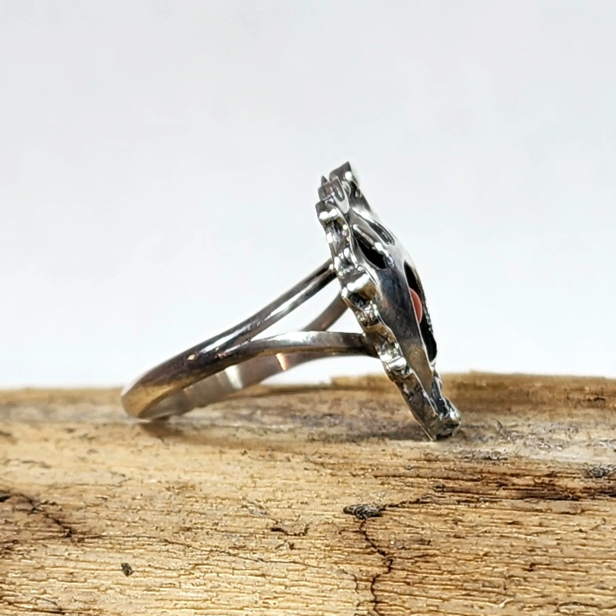Navajo Fancy Bear Paw Ring - Size 9