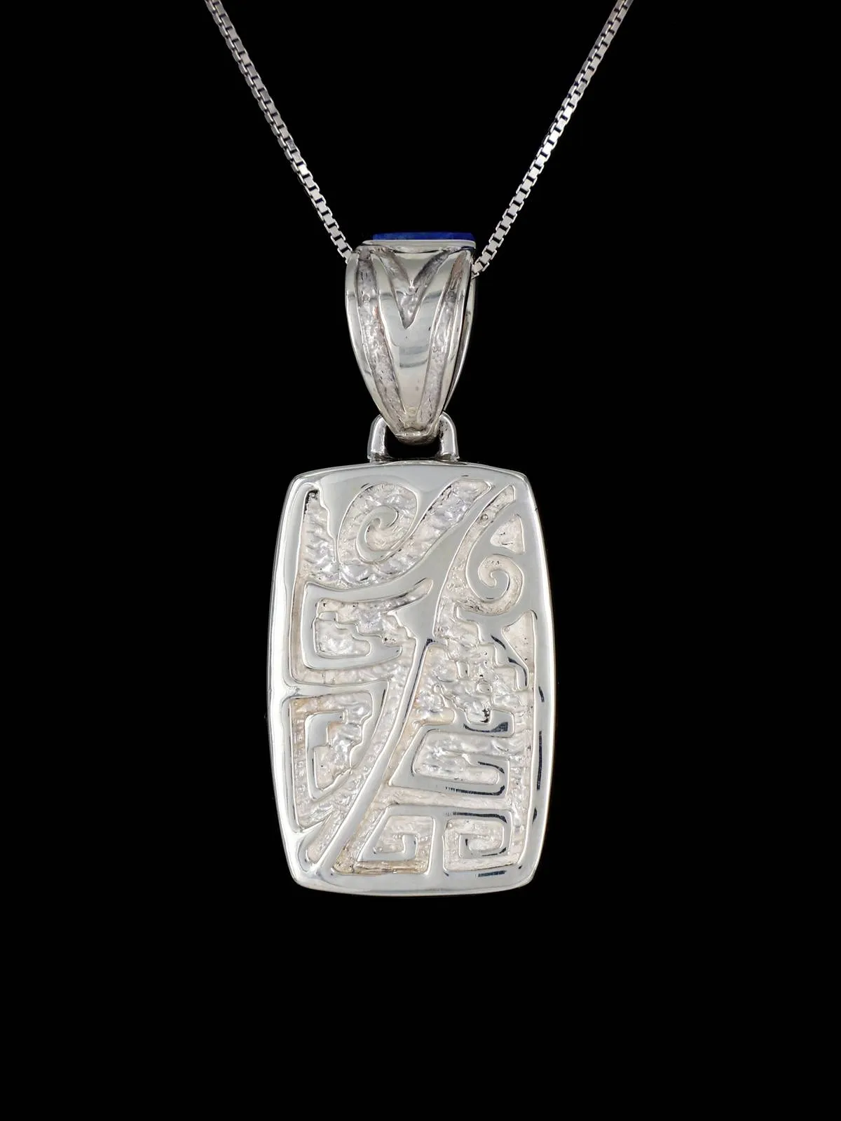 Navajo Inlay Spiny Oyster and Lapis Reversible Pendant
