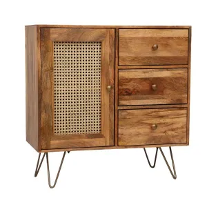 Nyla 3 Drawer Solid Mango Wood Sideboard