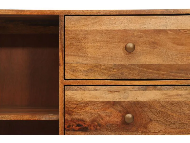 Nyla 3 Drawer Solid Mango Wood Sideboard