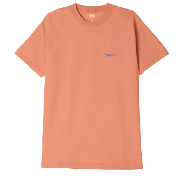 Obey OP Perspective T-Shirt - Coral