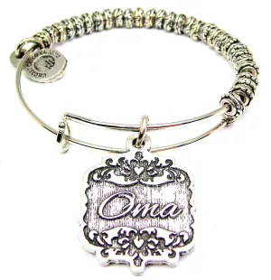 Oma Victorian Scroll Metal Beaded Bracelet