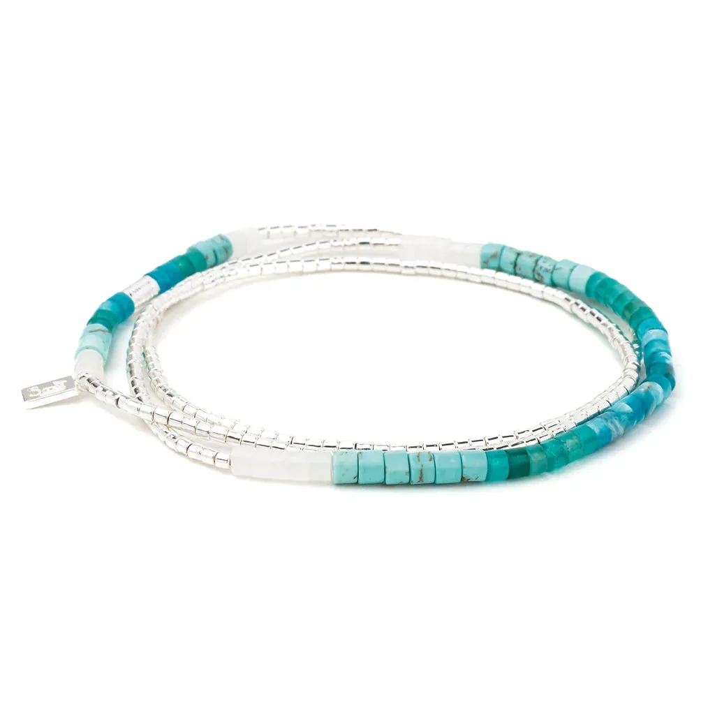 Ombre Stone Wrap | Sky/ Silver