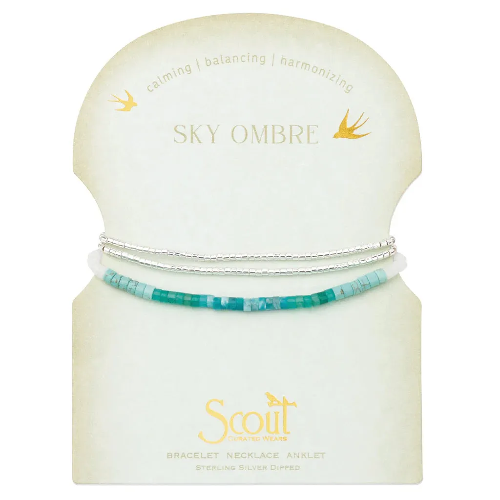 Ombre Stone Wrap | Sky/ Silver