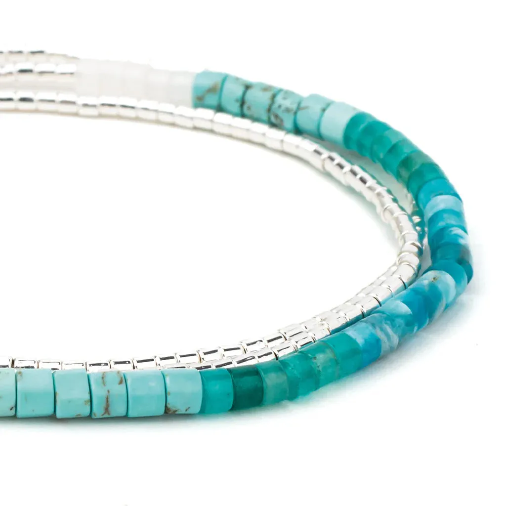 Ombre Stone Wrap | Sky/ Silver