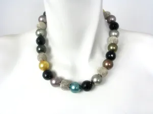 Onyx and Mesh Necklace