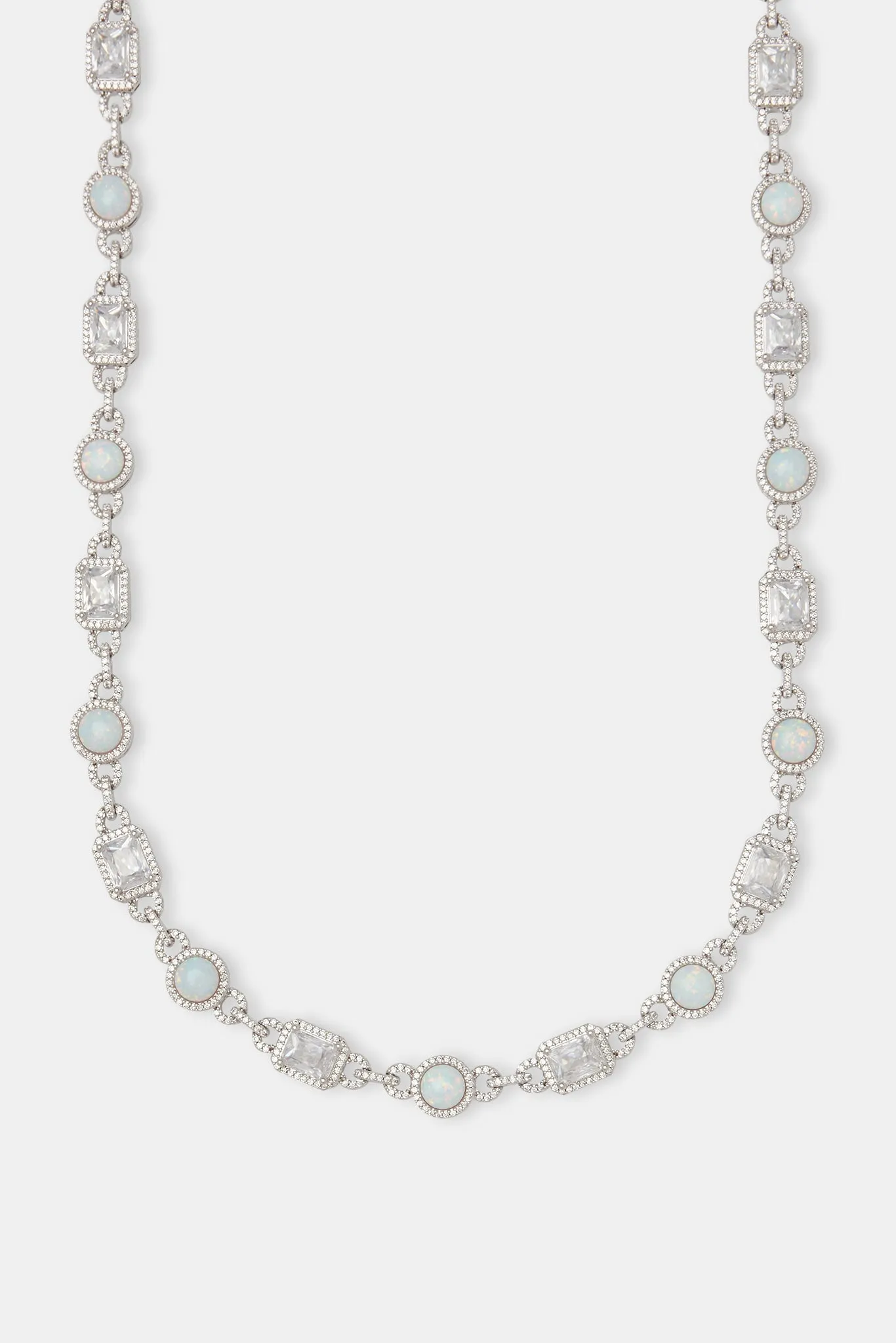 Opal & Baguette Tennis Chain - 10mm