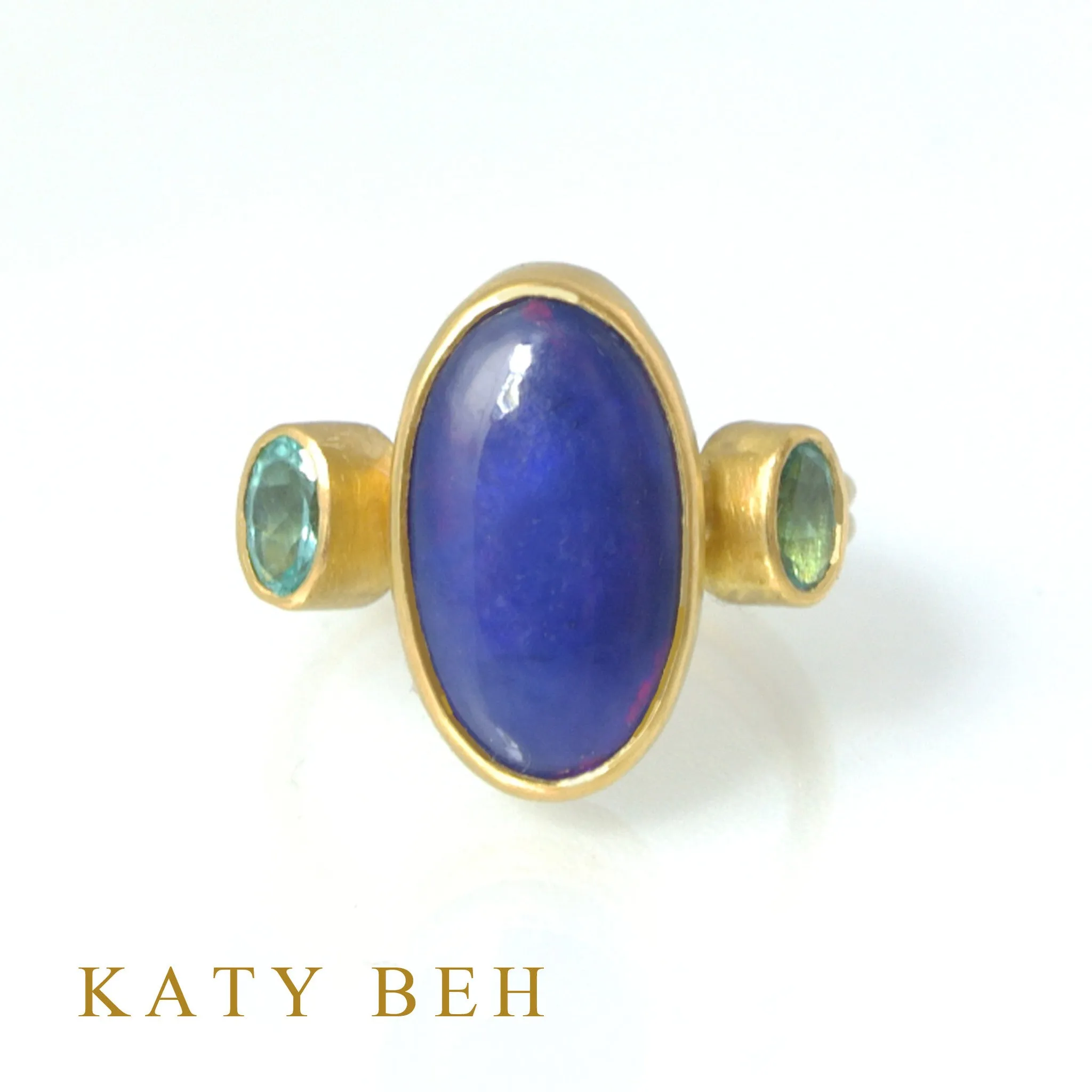 Opal and Apatite Ring