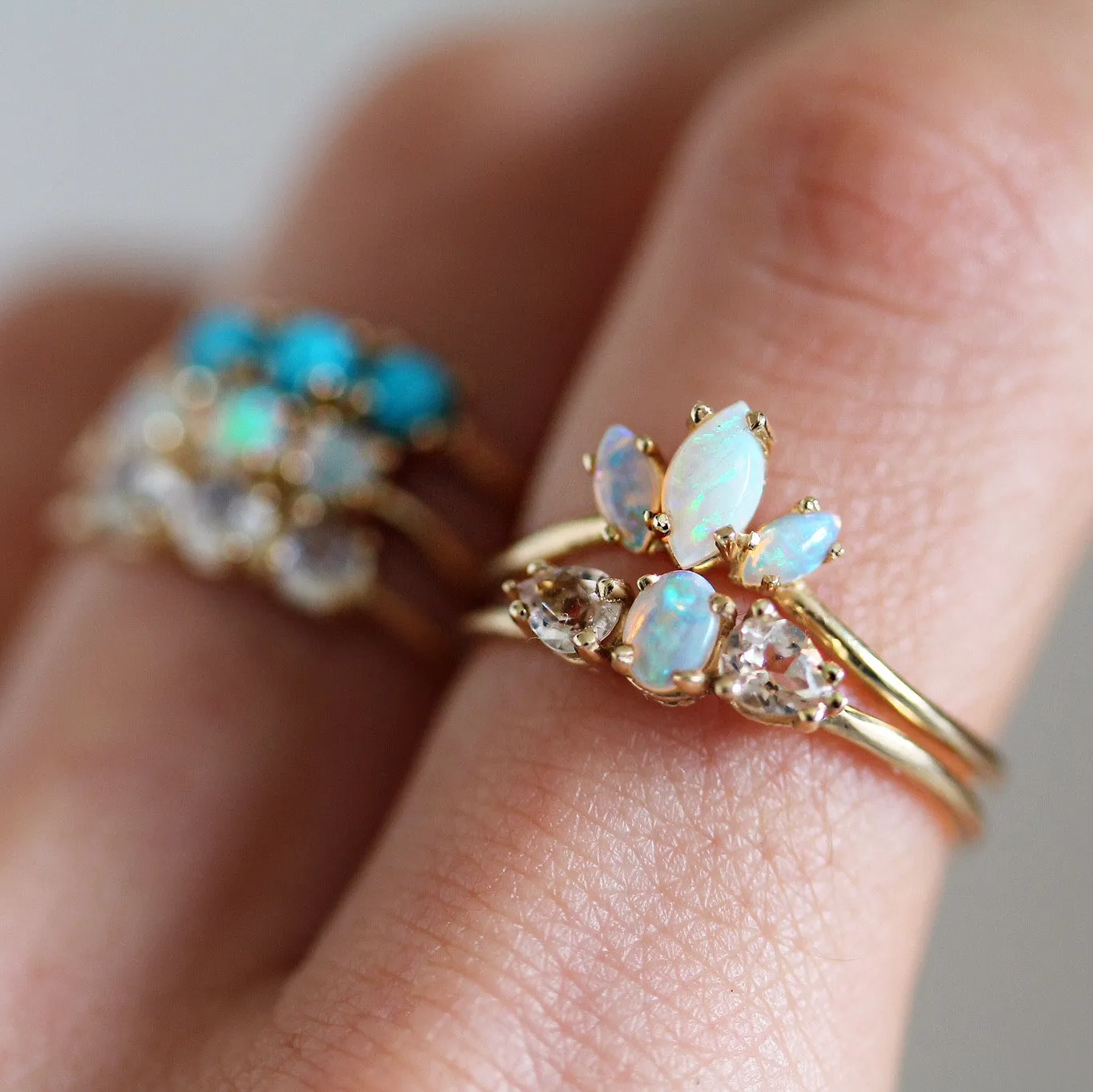 OPAL ARC TRIO RING