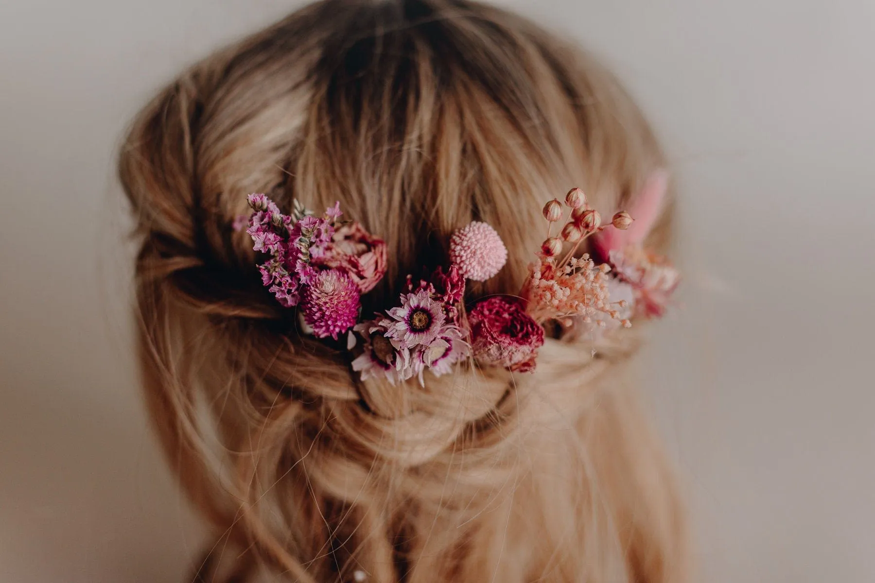 Pink Bill Ball & Larkspur 15piece Hair Pins  Set, Boho Hair Pins, Wedding Hair Pins, Flower Pin Set