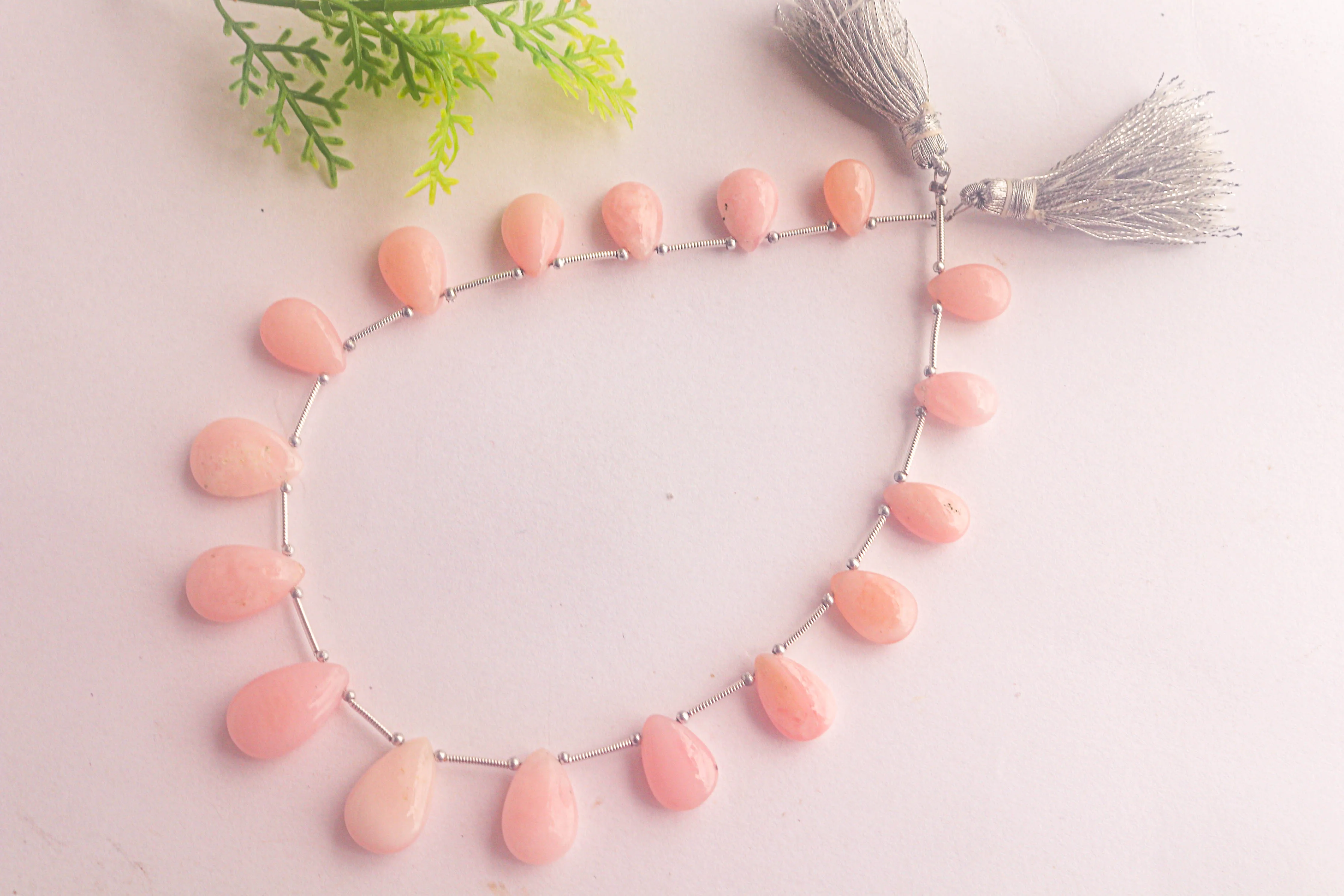 Pink Opal Smooth Pear Briolette
