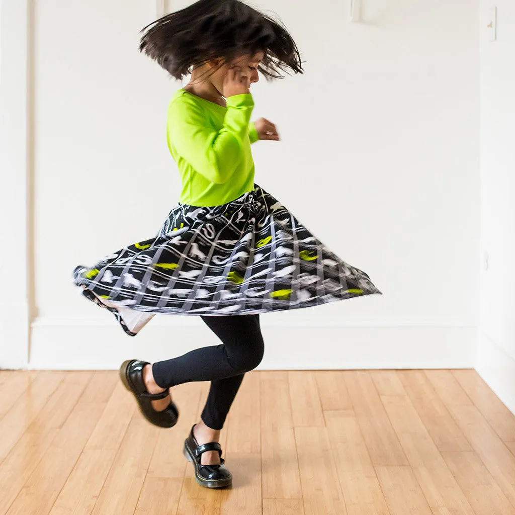 "Wickedly Brew-tiful" Witches' Brew Twirly Play Dress with Pockets and Long Sleeves