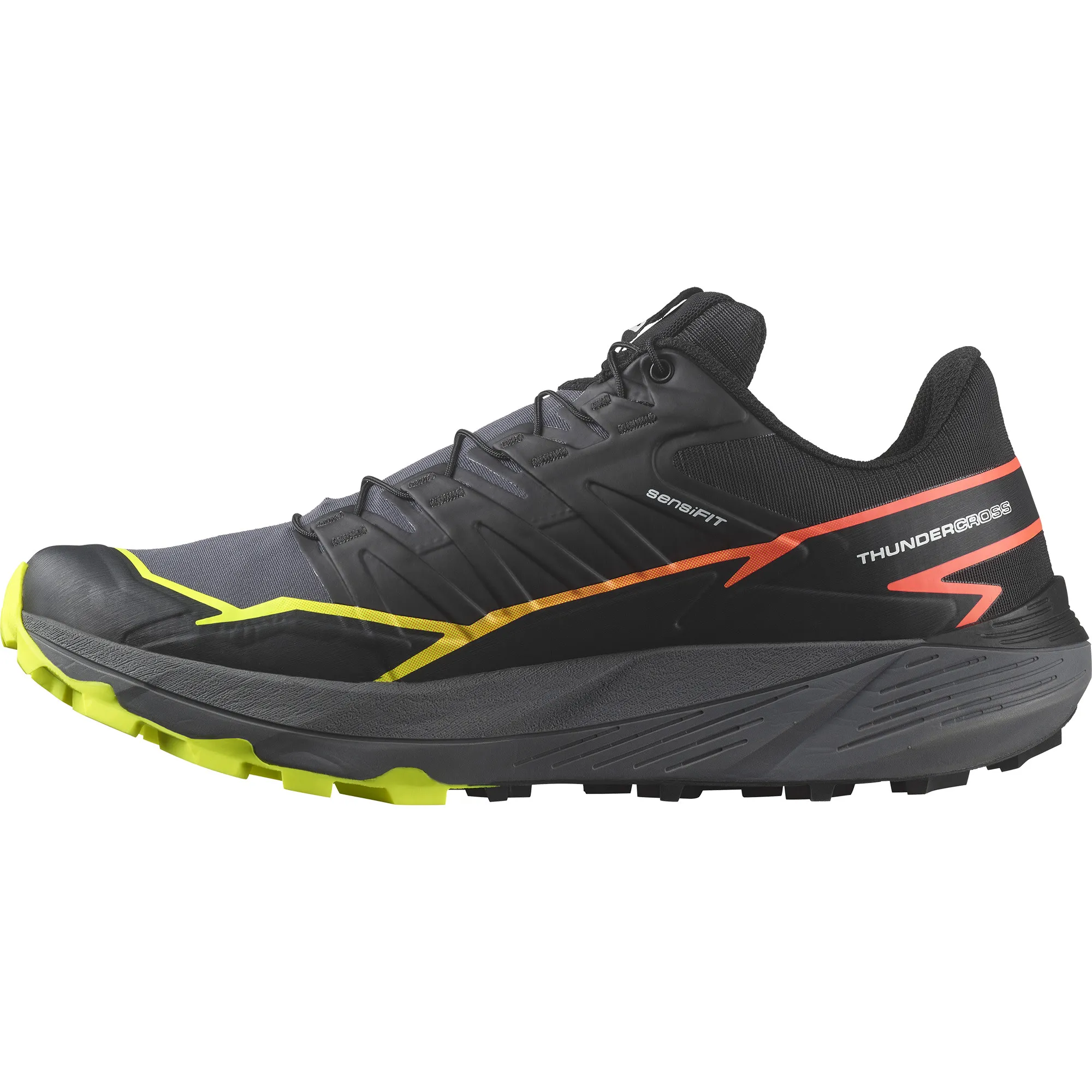 Salomon Men&#x27;s Thundercross Black/Quiet Shade/Fiery Coral | Buy Salomon Men&#x27;s Thundercross Black/Quiet Shade/Fiery Coral here | Outnorth