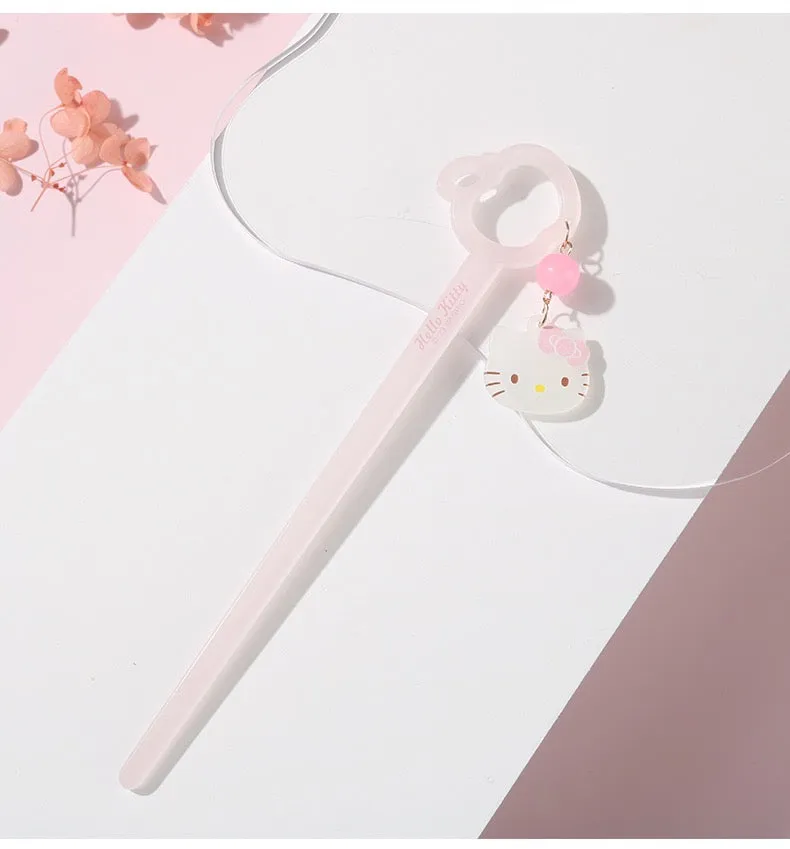 Sanrio Hello Kitty My Melody Kuromi Cinnamoroll Pompompurin Pochacoo Candy Colour Hairpin Step Shake
