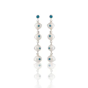 Sarah Stretton Bianca Earrings in Turquoise