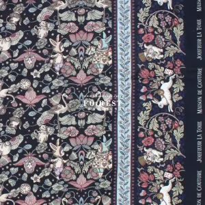 Satin Super Cotton - JoliFleur Poisonberry Thief fabric Navy