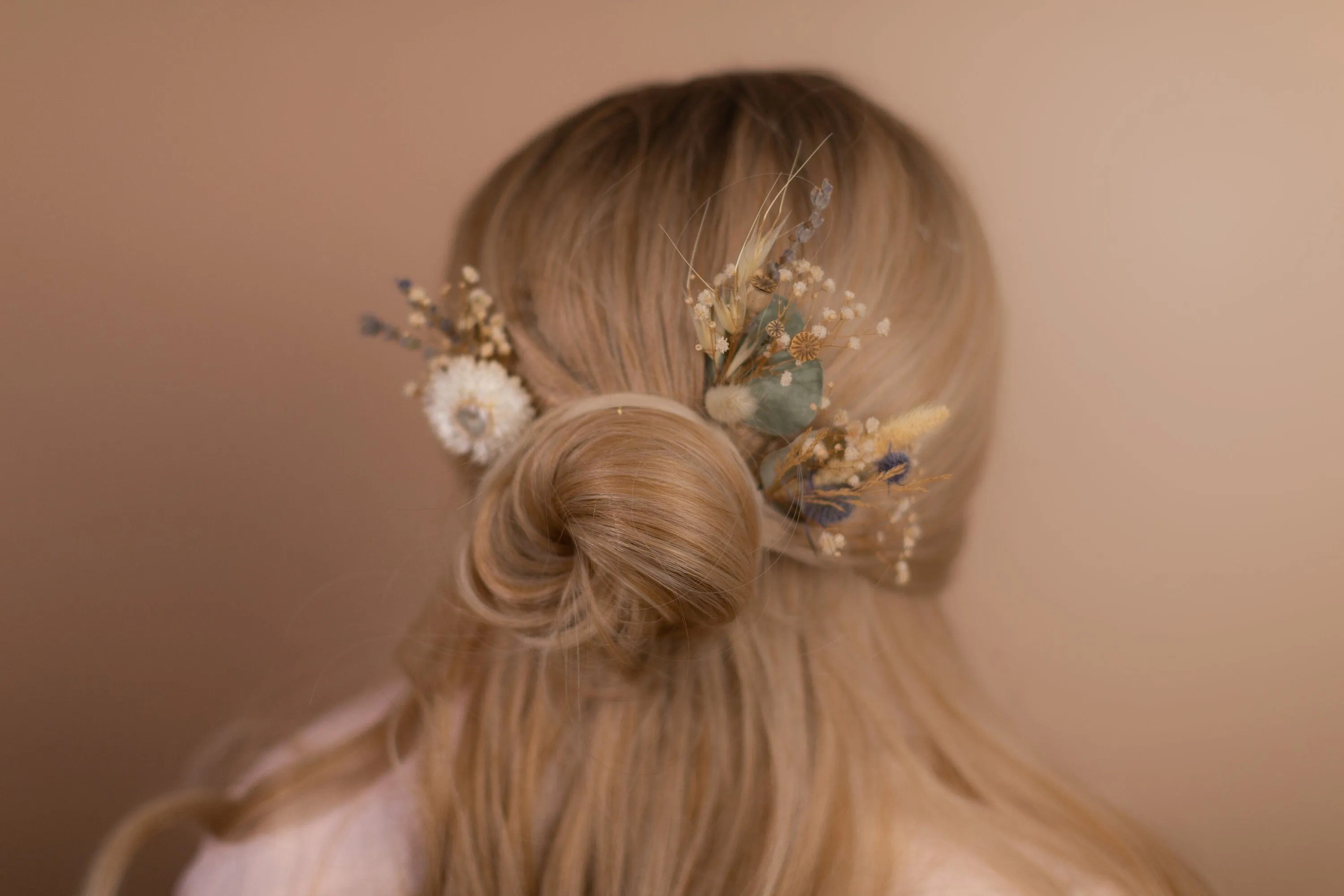 Scottish Thistle & Dried Flower Hair Pins Set, Boho Hair Pins, Wedding Hair Pins, Flower Pin Set