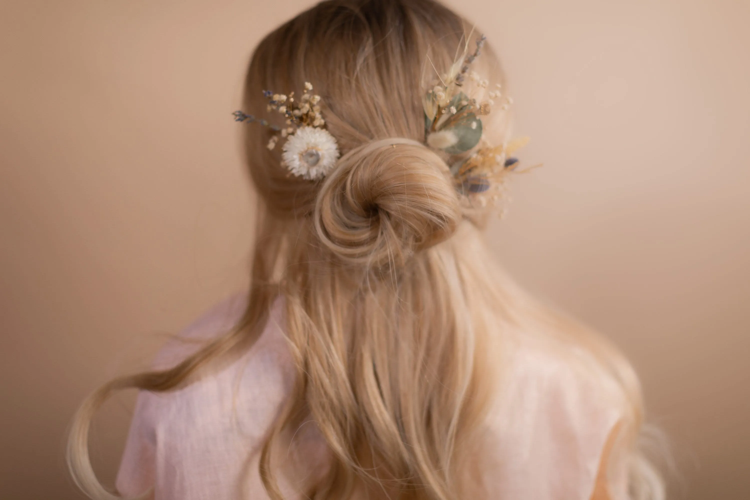 Scottish Thistle & Dried Flower Hair Pins Set, Boho Hair Pins, Wedding Hair Pins, Flower Pin Set