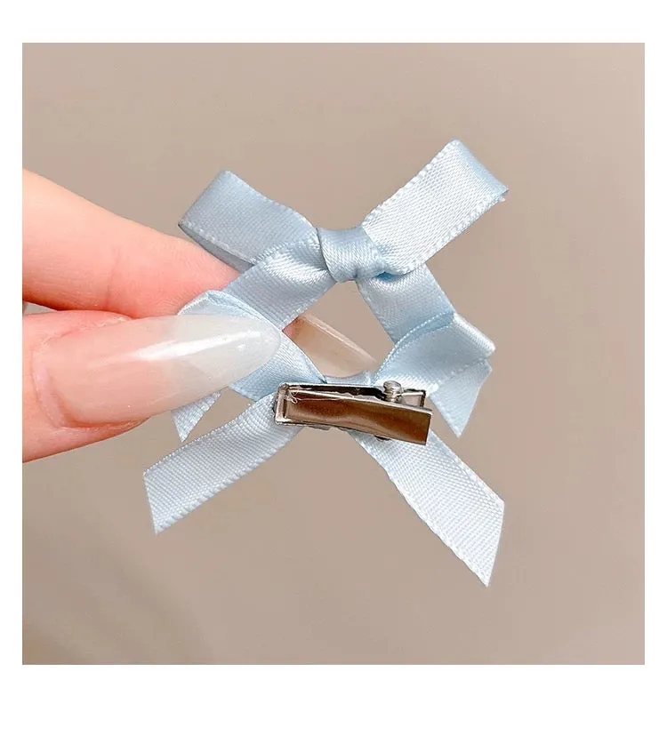 [Set with 10] Baby Blue Ribbon Hairpin